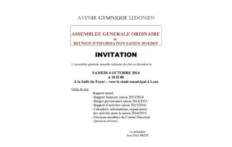 AG du club