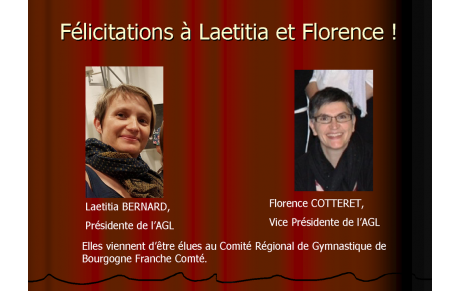 Laetitia et Florence, Elues au Comité Régional ! 